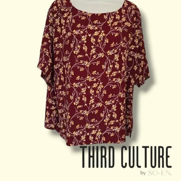 Third Culture by so-en women's floral dolman short sleeves Blouse - xl - Picture 8 of 8